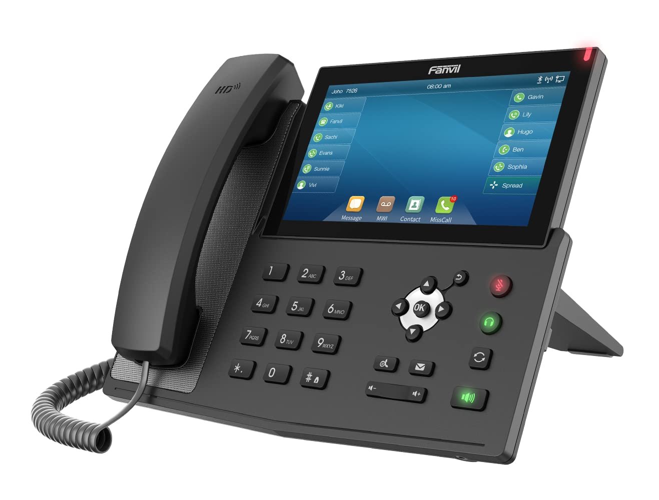 Fanvil X7 Enterprise VoIP Phone｜7-Inch Color Touch Screen, 20 SIP Lines, Power Adapter Not Included