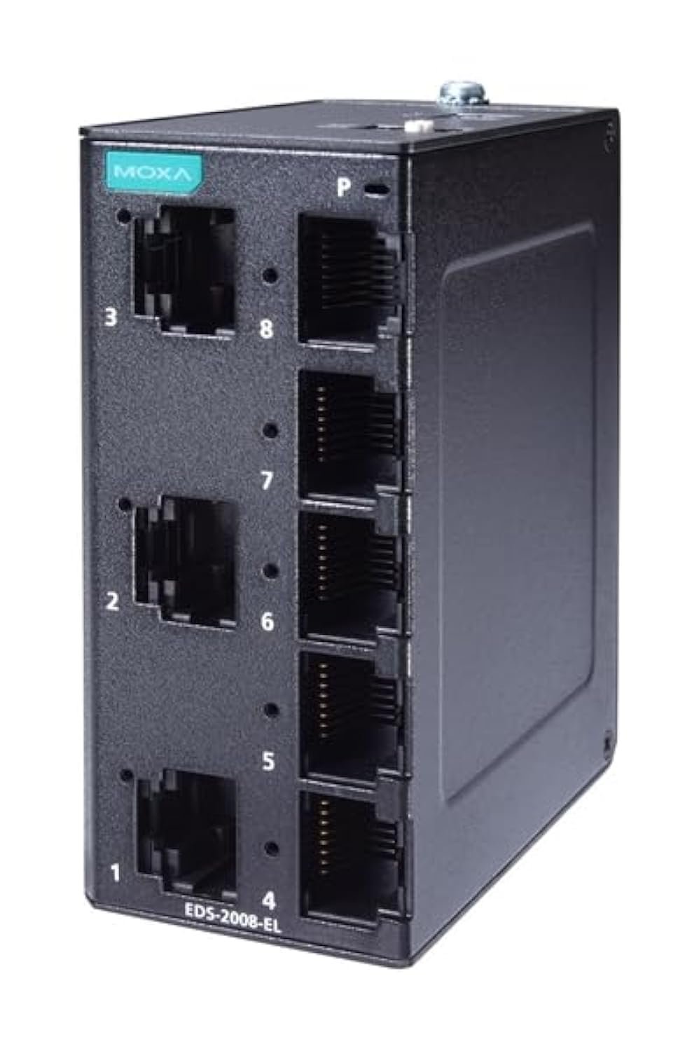 MOXA EDS-2008-EL 8-Port Entry-Level Unmanaged Switch, 8 10/100BaseTX Ports, Metal housing, -10 to 60°C