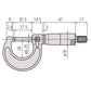 Mitutoyo 103-146-10 Outside Micrometer, Baked-enamel Finish, Ratchet Stop, 225-250mm Range, 0.01mm Graduation, +/-0.005mm Accuracy