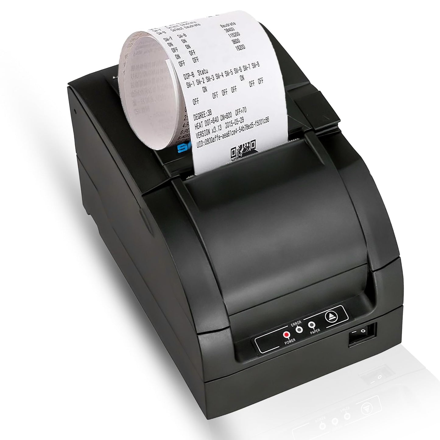 SNBC 132361 Model BTP-M300A Impact Receipt Printer, Black; with Cutter, Internal Power Supply (Compatible with Popular POS Software Applications)