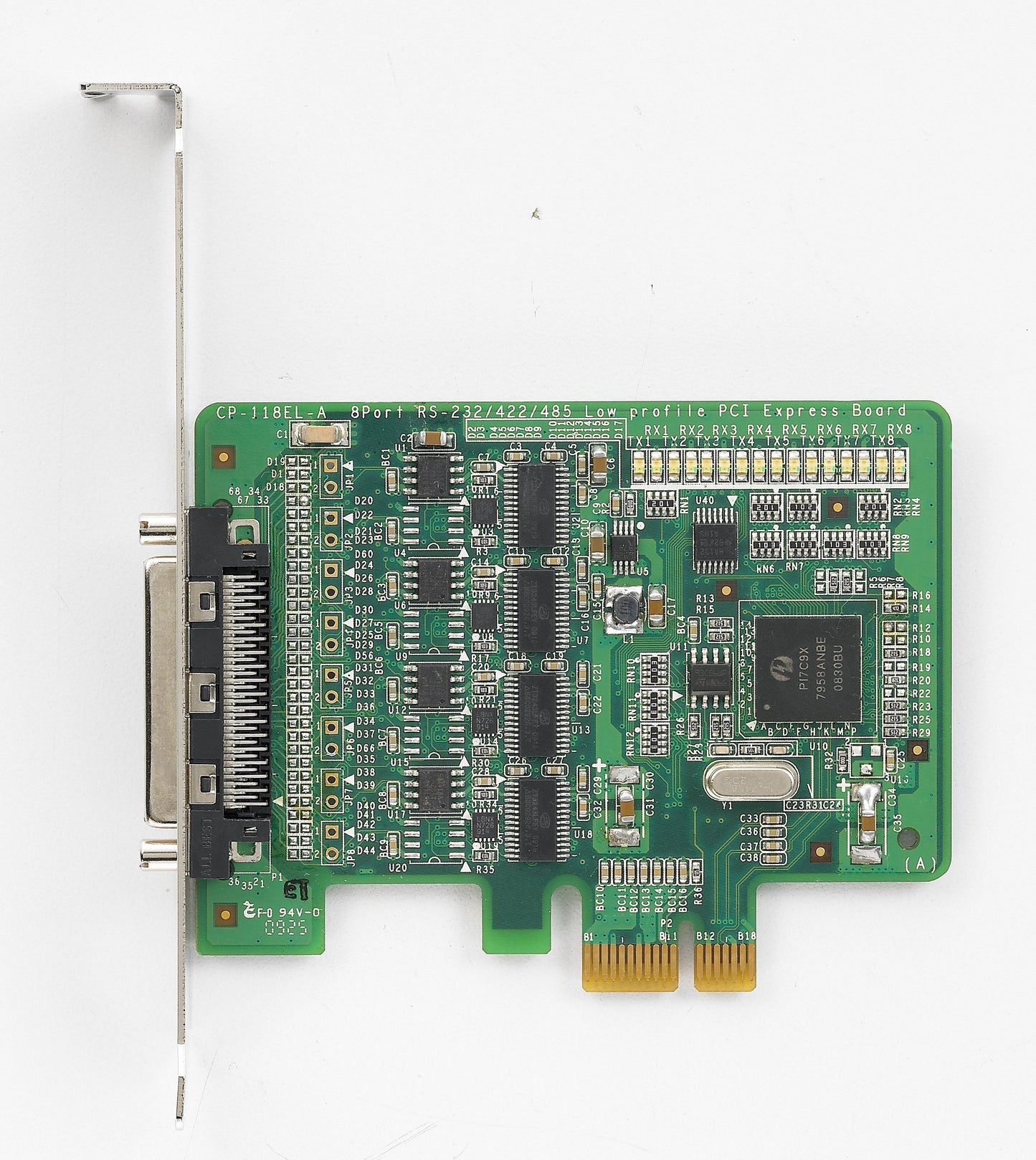 MOXA CP-118EL-A w/o Cable 8 Port PCIe Board, Without Cable-,RS-232/422/485, Low Profile