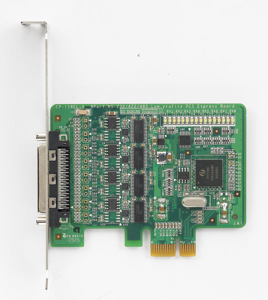MOXA CP-118EL-A w/o Cable 8 Port PCIe Board, Without Cable-,RS-232/422/485, Low Profile