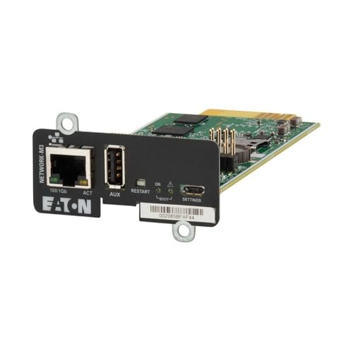 Eaton Cybersecure Gigabit Network-M3 Card for UPS and PDU, UL 2900-1 and IEC 62443-4-2 Certified Network Card