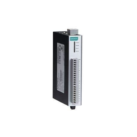 MOXA ioLogik E1214-T Remote Ethernet I/O ｜6DI/6Relay, 2-Port Switch, -40 to 75°C