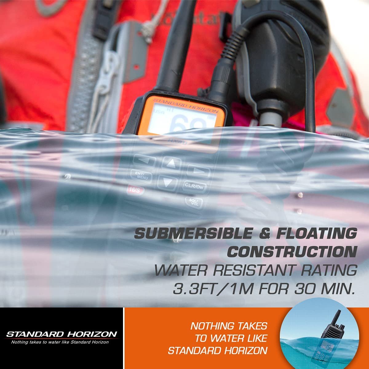 Standard Horizon MH-73A4B Speaker/Microphone ｜Black, Small