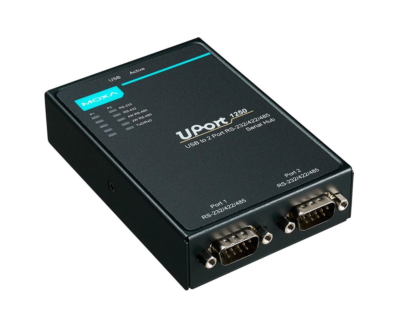 MOXA UPort 1250-2 Port USB-to-Serial Hub, RS-232/422/485
