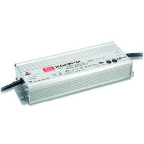 MEAN WELL HLG-320H-24B Switching LED Driver Power Supply, Current Adjustable by Output Cable, 24 Volt, 13.34 Amp, 320 Watt