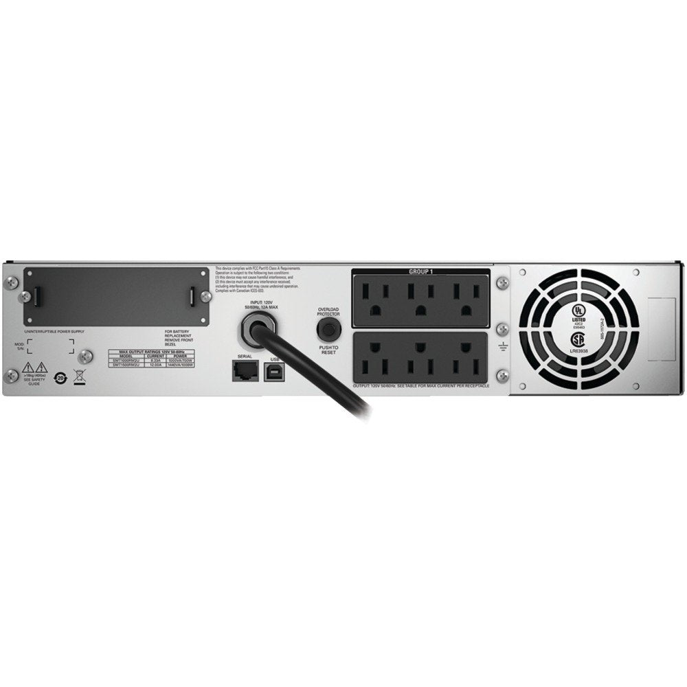 APC MAIN-199985 Smart-UPS RM SMT1000RM2U 700W/1000VA 120V 2U Rackmount LCD UPS System