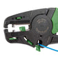 206-1125 | WAGO Quickstrip Vario Wire Stripper| Integrated Wire Cutter | 32-6 AWG | [Pack of 1],Green/Black