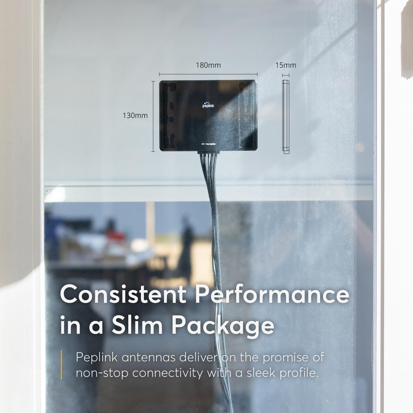 Peplink Slim 40G Antenna – 5G & LTE Ultra-Wideband (600-6000MHz), Omni-Directional MIMO