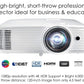Optoma EH412 1080P HDR DLP Professional Projector | Super Bright 4500 Lumens | Business Presentations, Classrooms, and Meeting Rooms | 15000 Hour Lamp Life | 4K HDR Input | Speaker Built in , White
