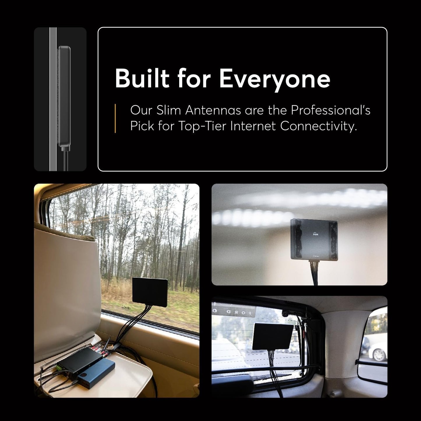 Peplink Slim 40G Antenna – 5G & LTE Ultra-Wideband (600-6000MHz), Omni-Directional MIMO