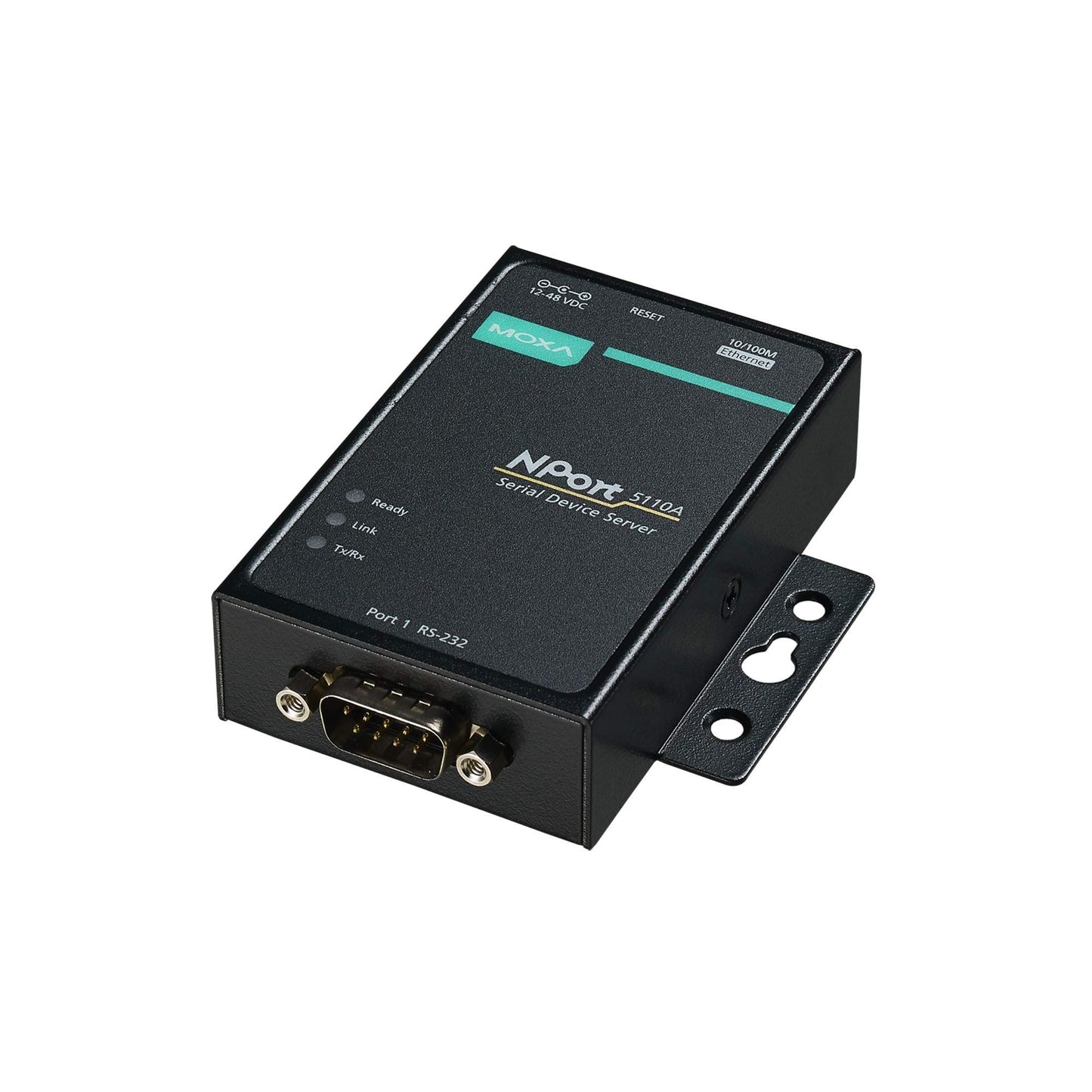 Moxa NPort 5110A - 1 Port Device Server, 10/100 Ethernet, RS-232, DB9 Male, 0 to 60C Operating Temperature