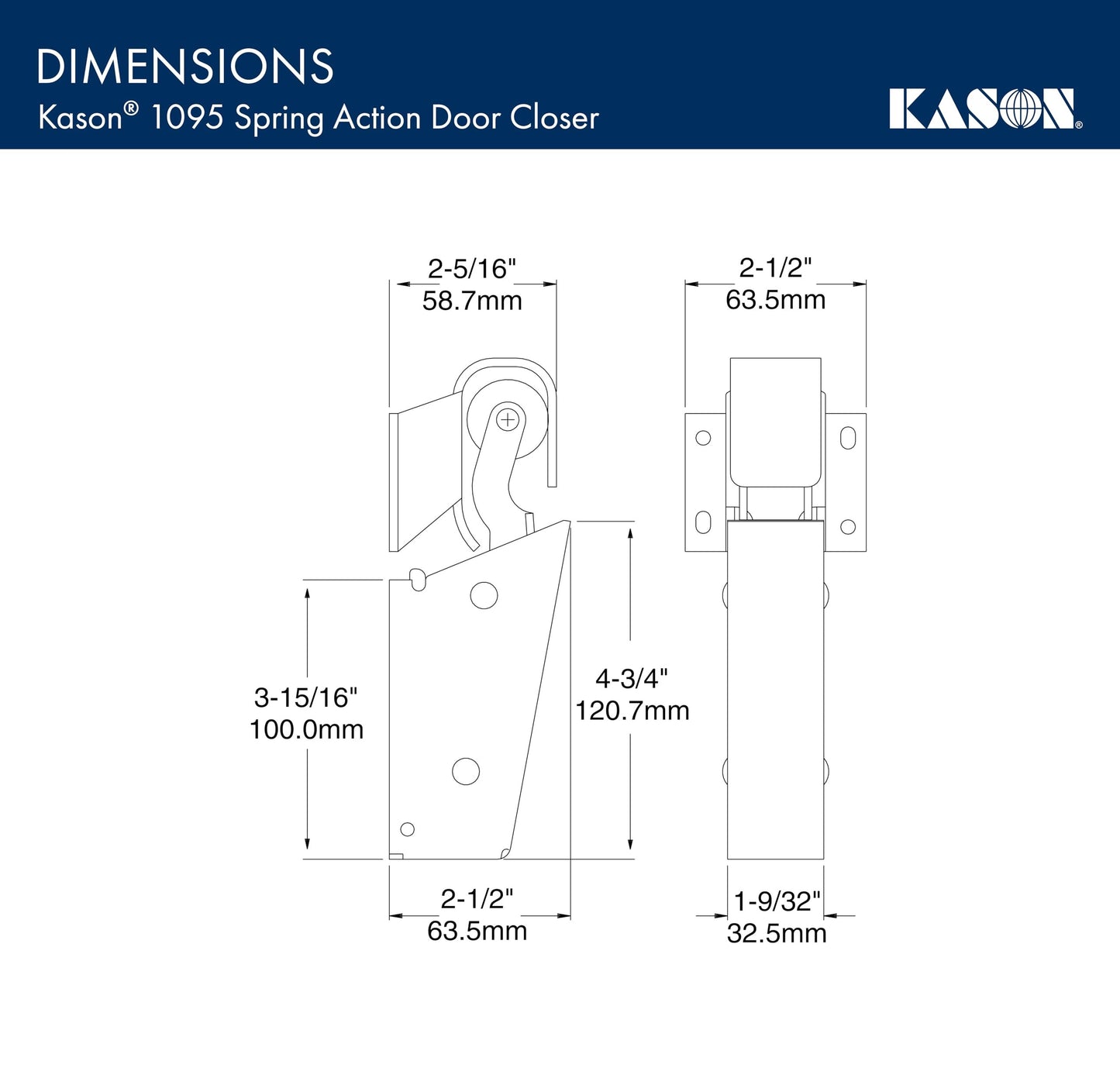 Kason 1095 Spring Action Door Closer