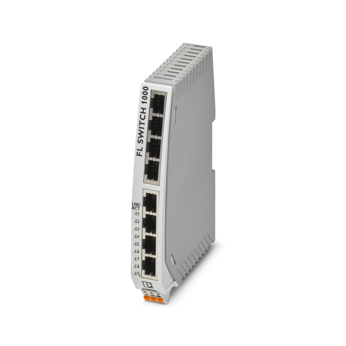 PHOENIX CONTACT FL Switch 1008N (1085256), 10/100 MBPS, 24 VAC, 50/60 HZ, DIN Rail MOUNTING, Industrial ETHERNET Switch, Polycarbonate HOUSING