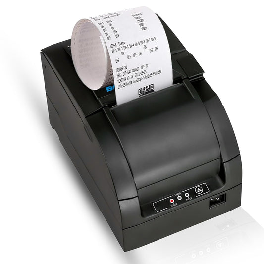 SNBC 132081 Model BTP-M300A Impact Receipt Printer, Black; with Internal Power Supply (Compatible with Popular POS Software Applications) (USB, WiFi)