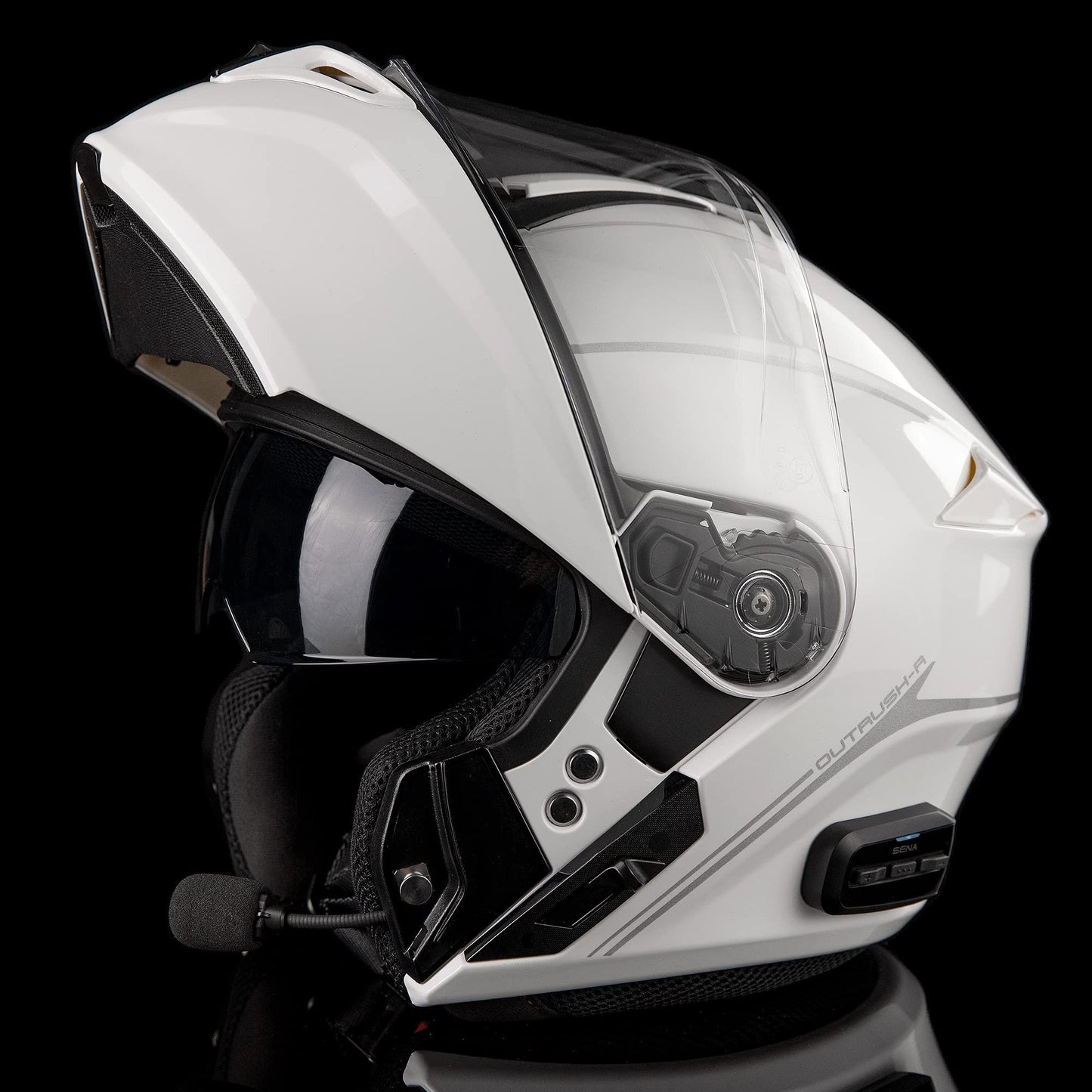 SenaOutrush Bluetooth Modular Motorcycle Helmet | with Intercom System, DOT