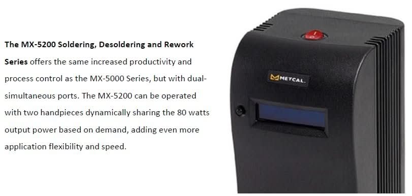 Metcal MX-5211 Soldering and Rework System | with 2 Hand-Pieces