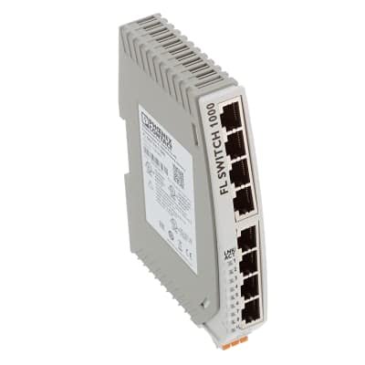 PHOENIX CONTACT FL Switch 1108N Automatic Data Transmission Speed Detection, ETHERNET Switch, Industrial, AUTOCROSSING Function, 10/100/1000 MBPS, Polycarbonate Fiber Reinforced, 8 RJ45 Port