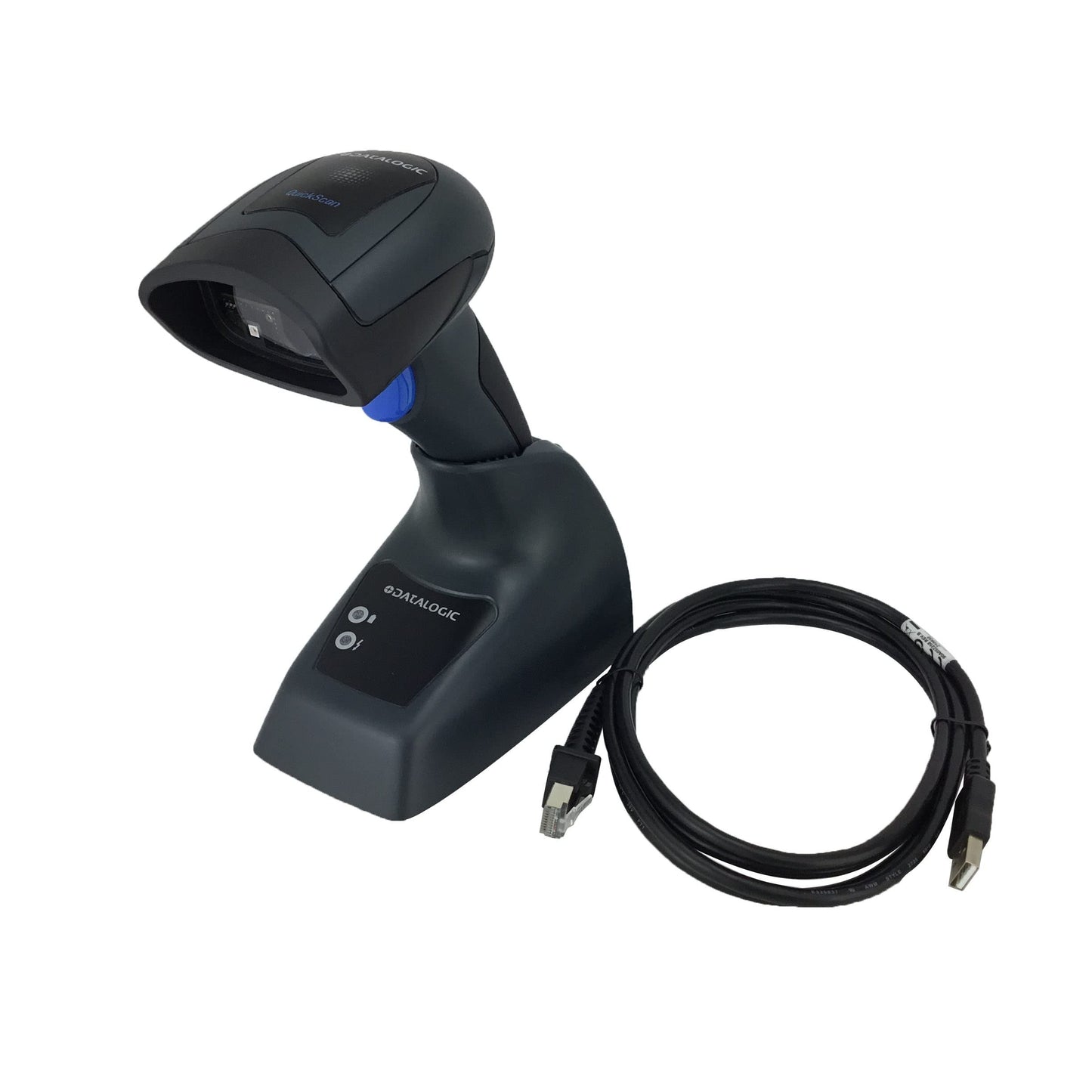 Datalogic QuickScan QM2430 Cordless Barcode Scanner | 2D, 1D and Postal Codes, Includes Cradle and USB Cable