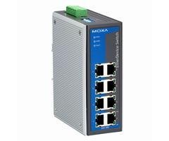 MOXA EDS-308 8-Port Unmanaged Industrial Ethernet Switch, 8 x 10/100BaseTX Ports, Smart Relay Output Alarm