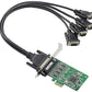 MOXA CP-104EL-A-DB9M 4 Port PCIe Board |w/ DB9M Cable, RS-232, Low Profile