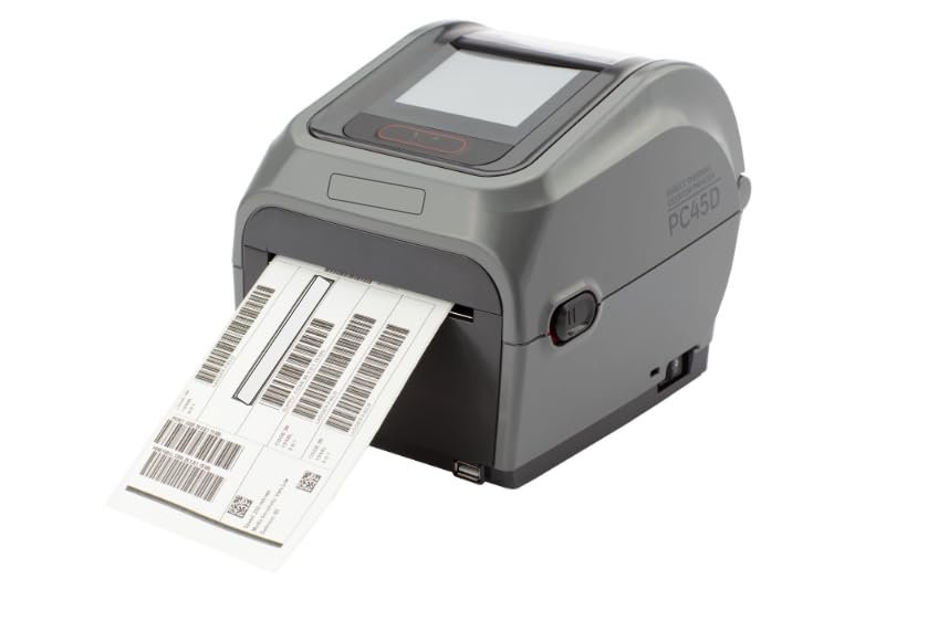 PC45D Desktop Label Printer – 4″ Direct Thermal, 203 DPI, Full Touchscreen LCD, Wi‑Fi + Bluetooth, USB + Ethernet, RFID Encoder, Real-Time Clock