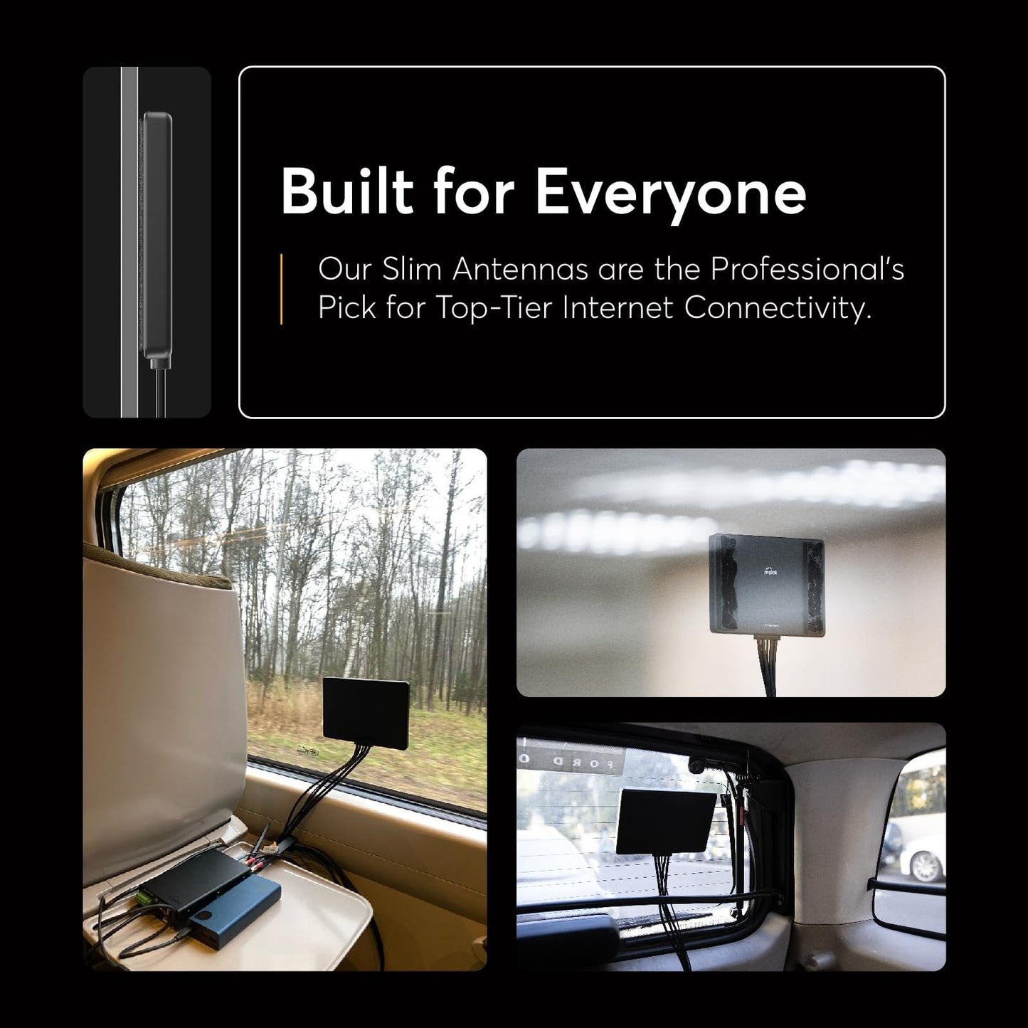 Peplink Slim 22G Antenna - Cellular & WiFi MIMO - Boost LTE Signal for RV, Mobile Office & Outdoor - Low Profile, High Gain, Easy Install, IP55 Weatherproof