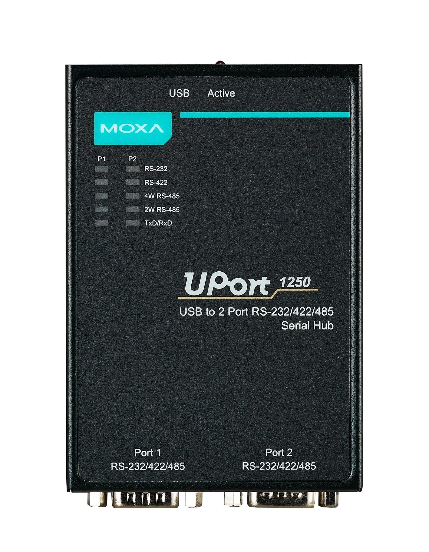 MOXA UPort 1250-2 Port USB-to-Serial Hub, RS-232/422/485