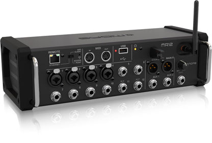 Midas MR12 12-Input Digital Mixer | for iPad/Android Tablets with 4 Midas PRO Preamps, 8 Line Inputs, Integrated Wifi Module and USB Stereo Recorder