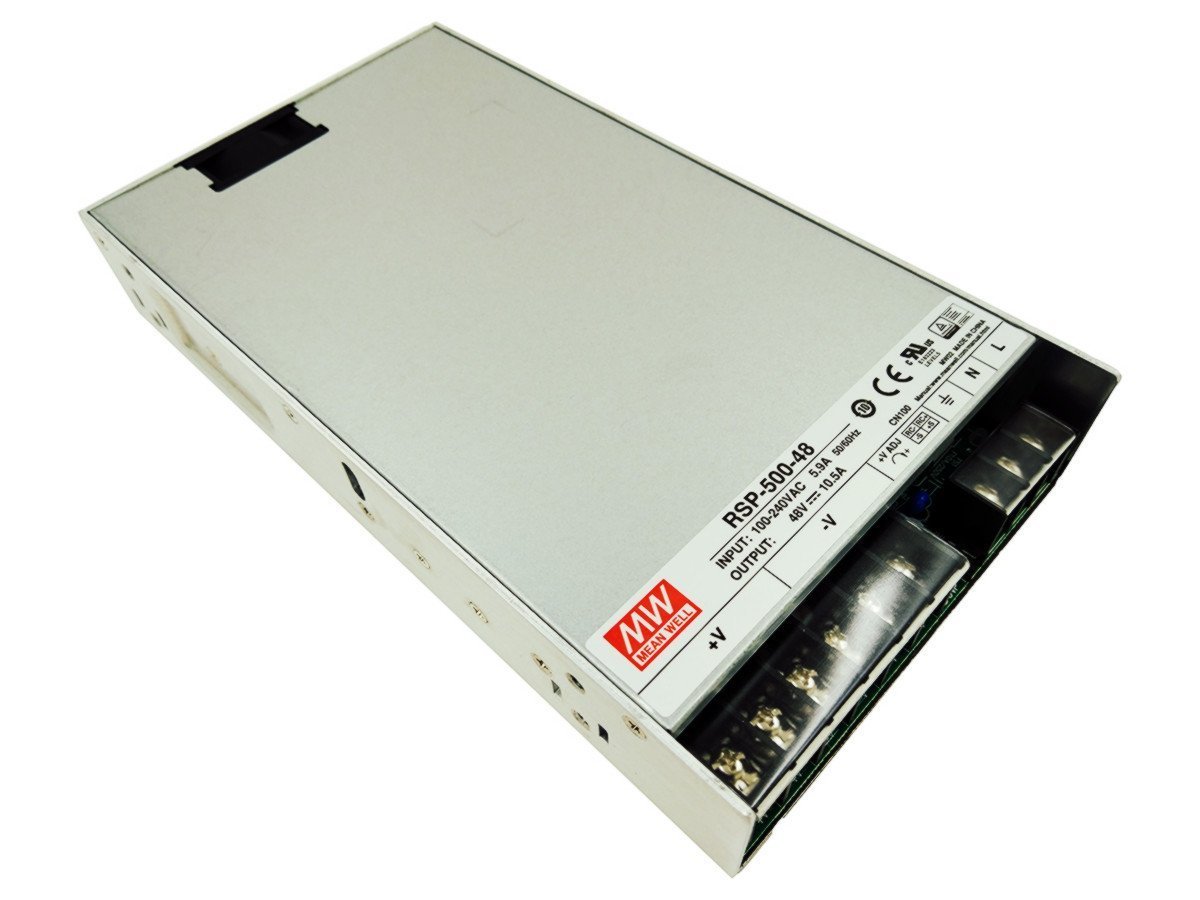 MEAN WELL RSP-500-48 AC to DC Switching Enclosed Power Supply Single Output with PFC Function 48V 10.5A 504W