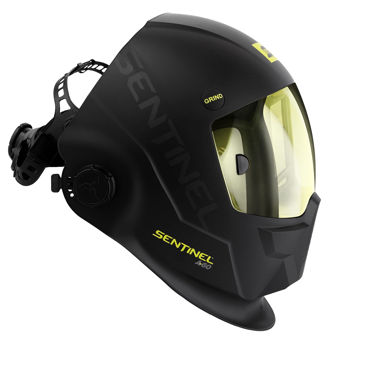 ESAB® Sentinel™ A60 Welding Helme | Black Low-Profile Design, High Impact Resistance Nylon, Large Viewing Area