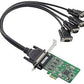 MOXA CP-104EL-A-DB9M 4 Port PCIe Board |w/ DB9M Cable, RS-232, Low Profile